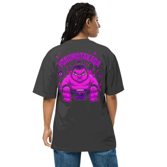 Camiseta YOSUMOTAKADA oversize en algodón con efecto desgastado y corte holgado para estilo vintage y moderno