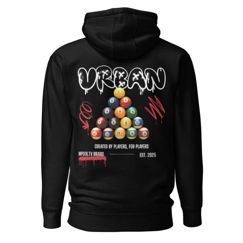 Sudadera negra MPoolTV bolas de billar